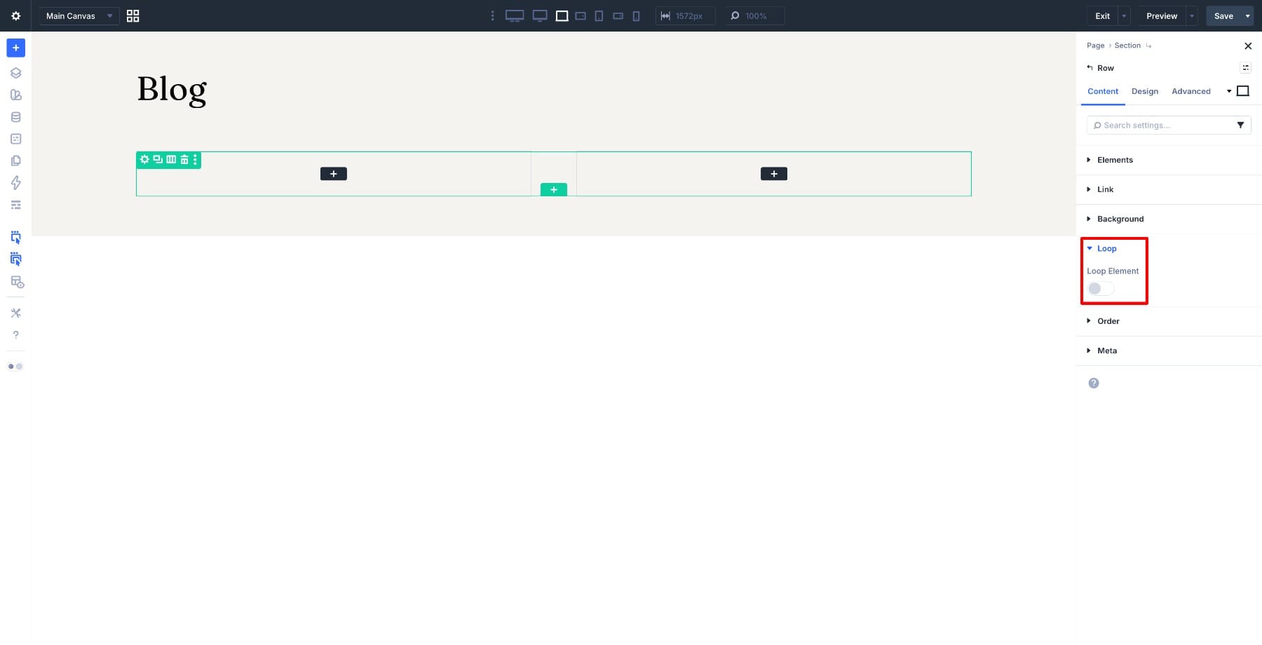 Loop Element enabled in Divi 5