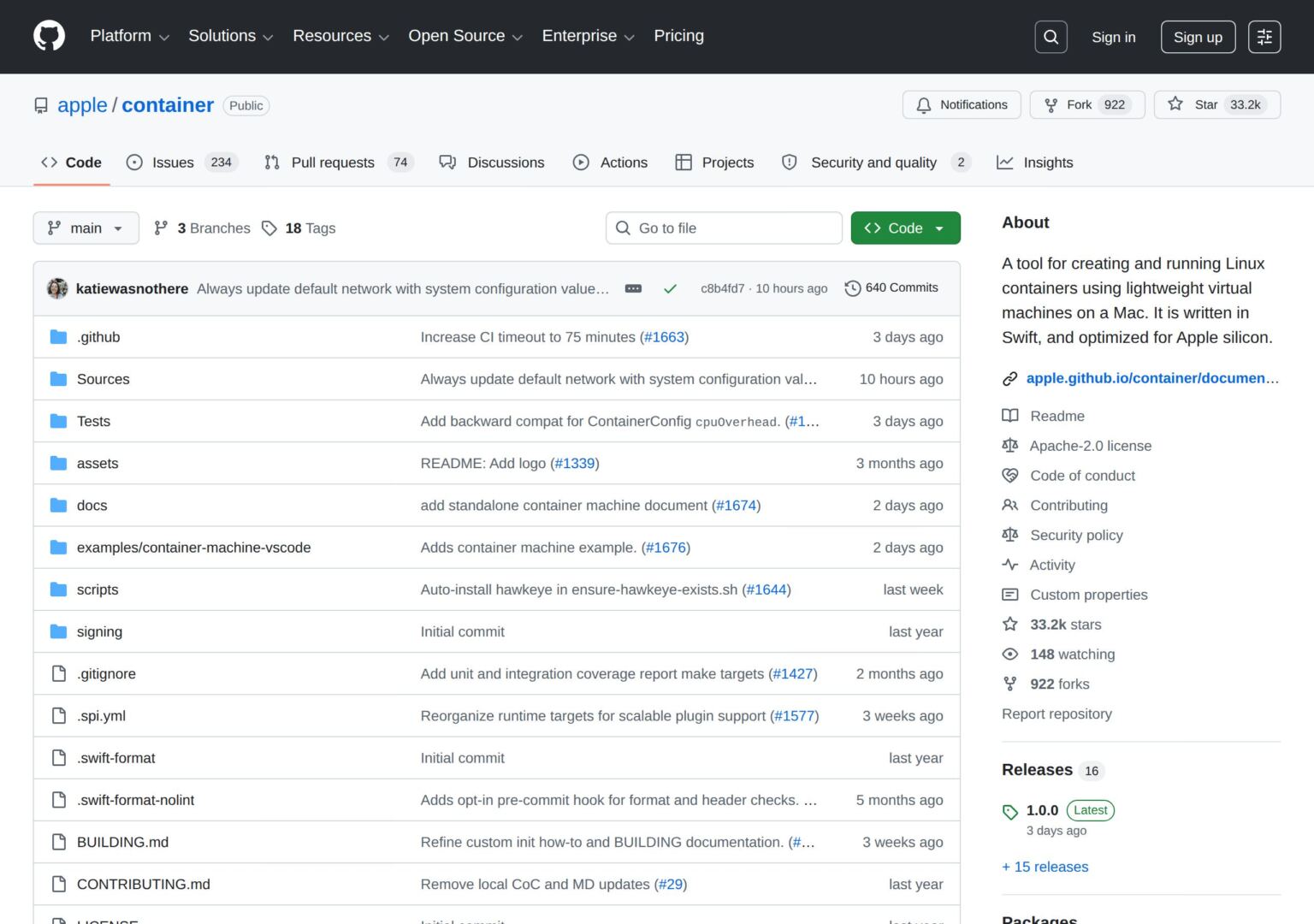 Apple Container Linux VMs on Mac