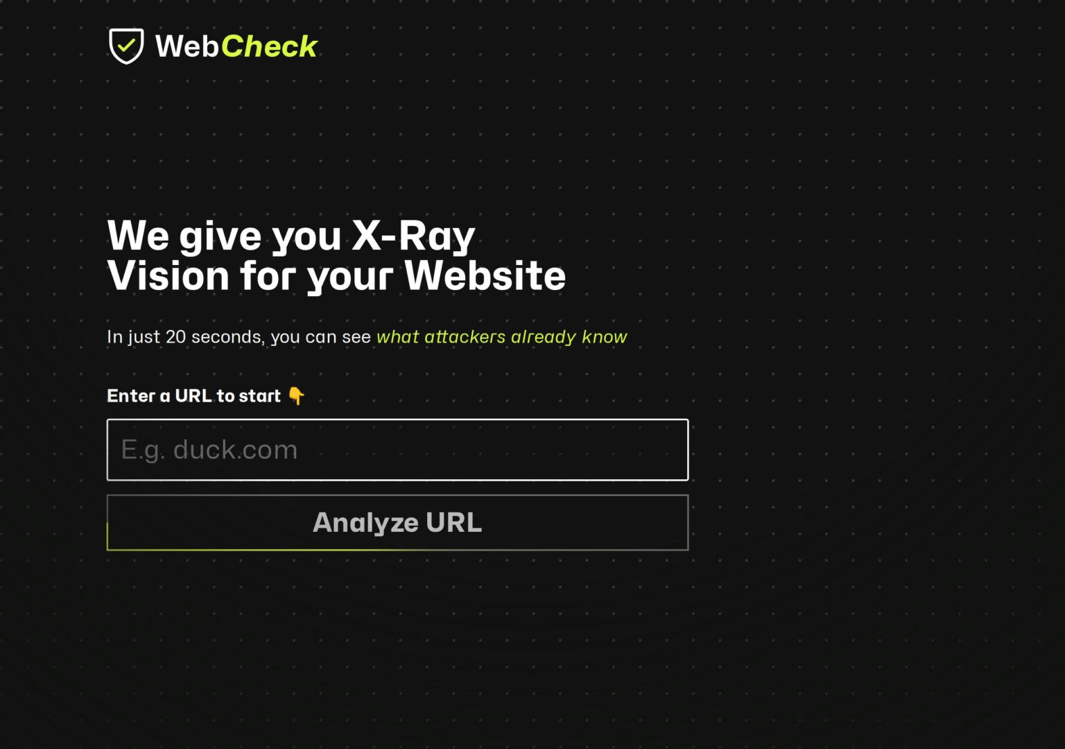 Web Check security scanner