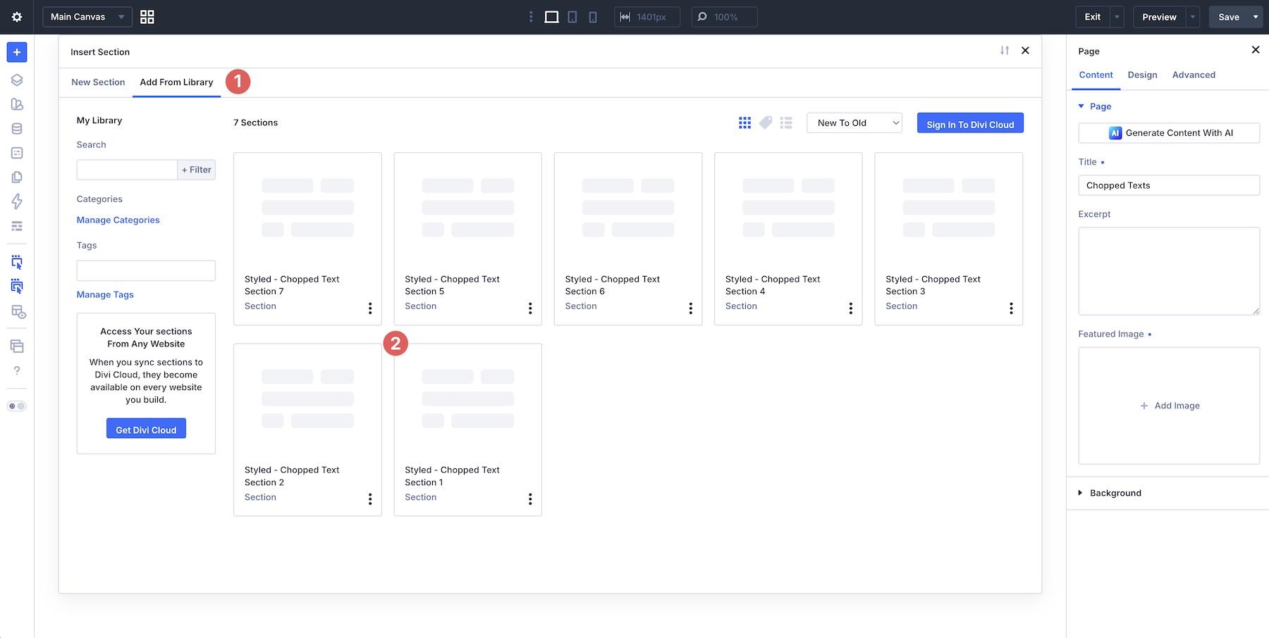 add layout to Visual Builder