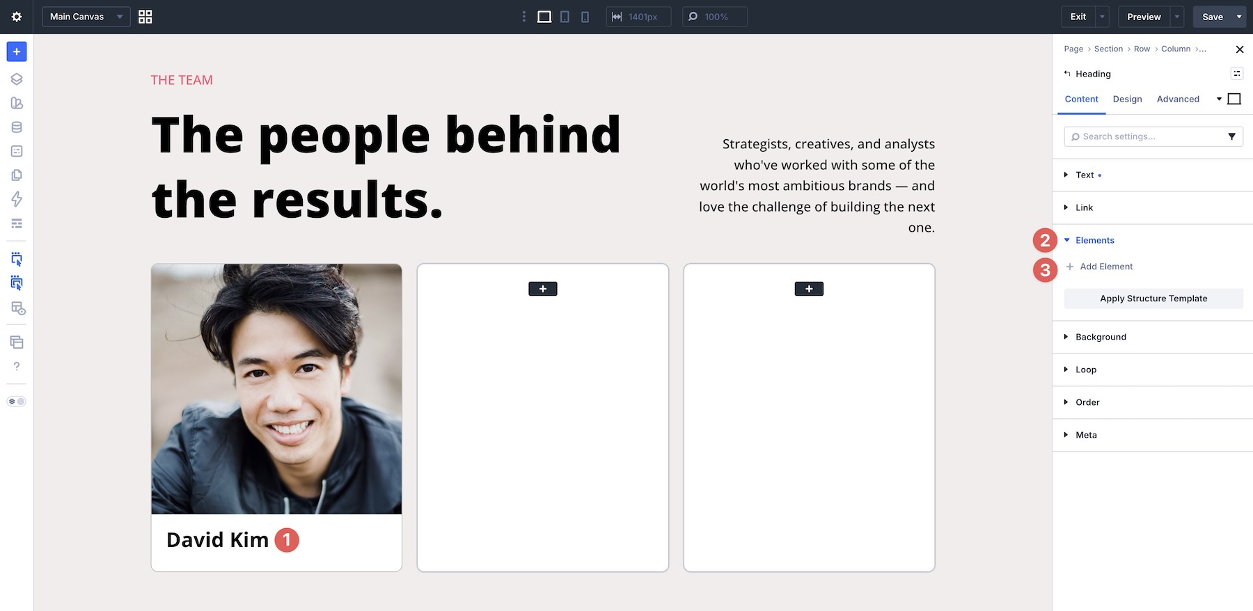 add nested elements in Divi 5