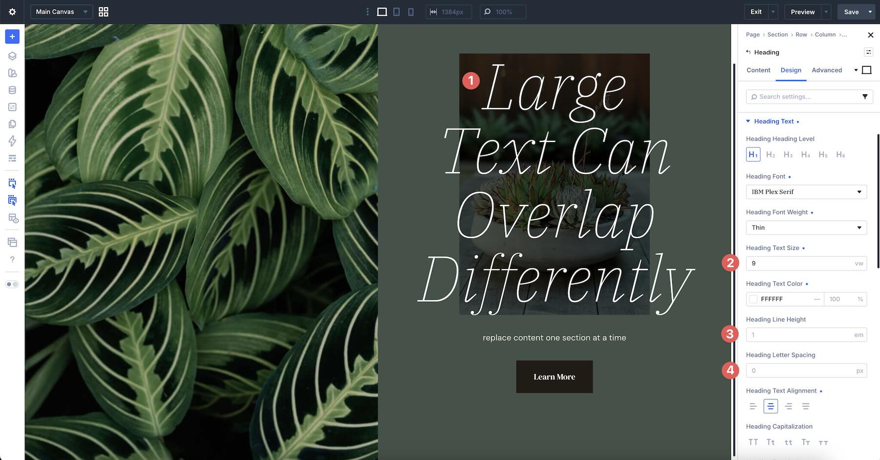 adjust typography styles