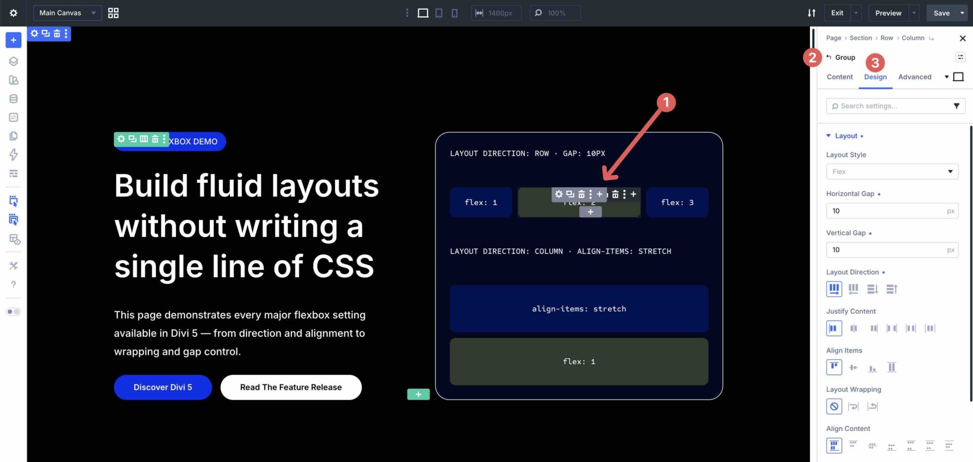 Flexbox on module groups