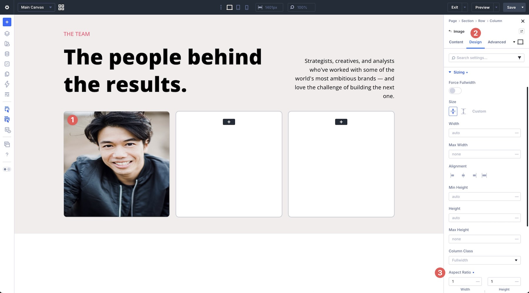 using Aspect Ratio in Divi 5