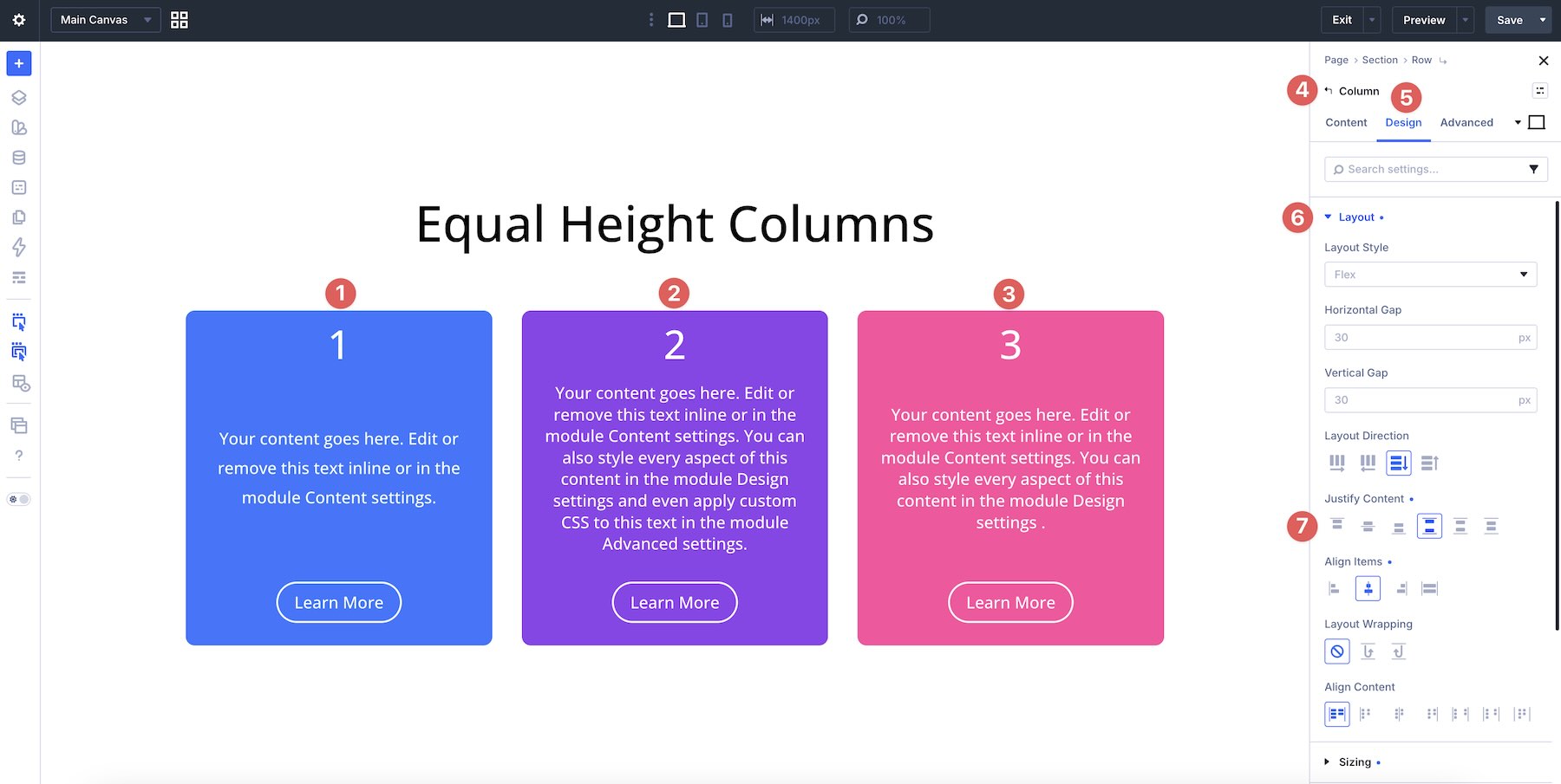 justify content space between