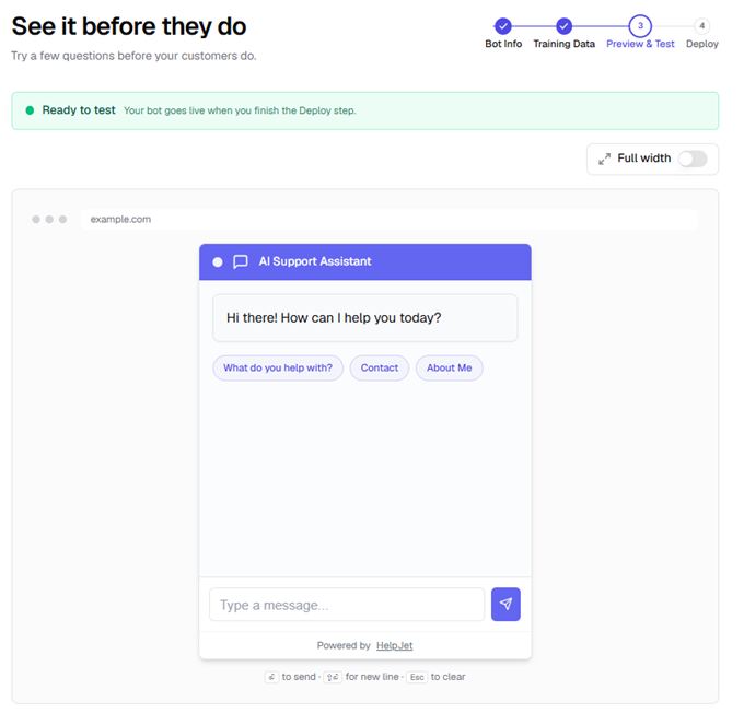 helpjet ready to test