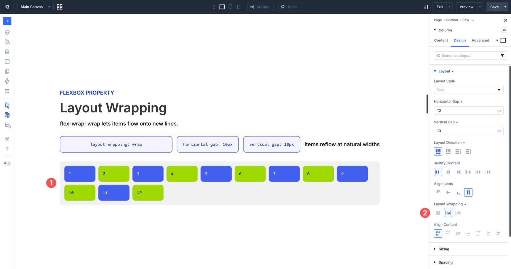 Layout wrapping in Divi 5
