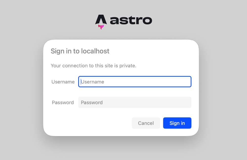 The right way to Upload HTTP Password on an Astro Web site
